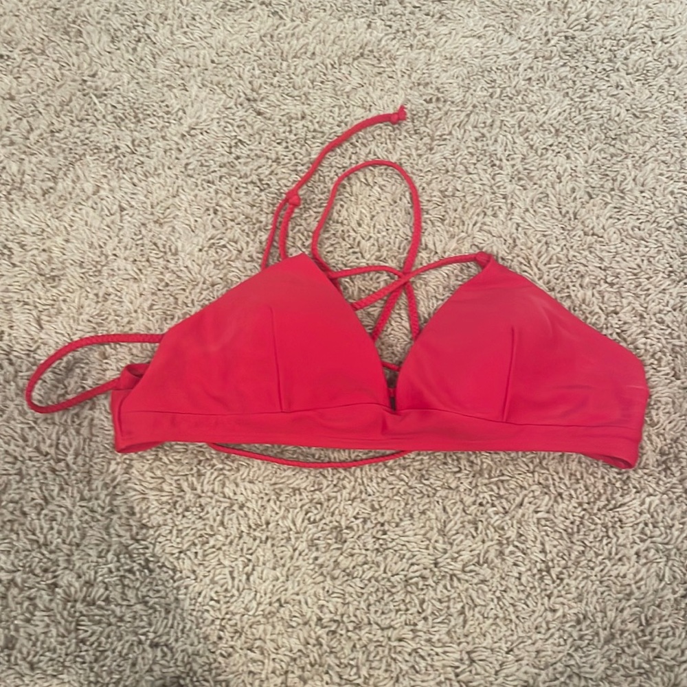 red tie zaful bikini top